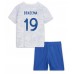 Ranska Karim Benzema #19 Kopio Lastenvaatteet Vieras Pelipaita Lasten MM-kisat 2022 Lyhyet Hihat (+ shortsit)